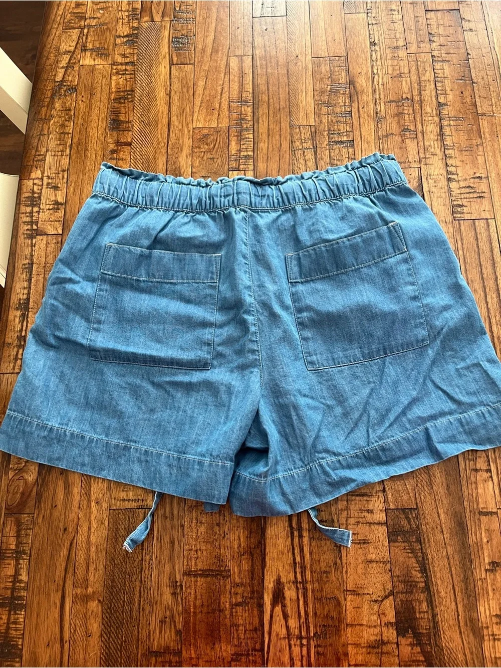 LOFT Outlet Light Blue Drawstring Denim-Style Women's Shorts